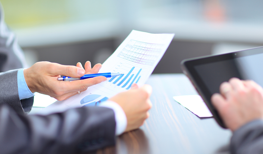 Sales team analyzing pilot data